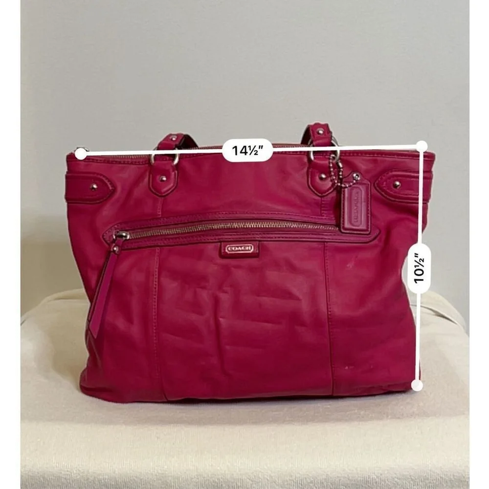 VTG COACH Daisy Magenta Leather Emma Shoulder Bag F23973 - Picture 11 of 11